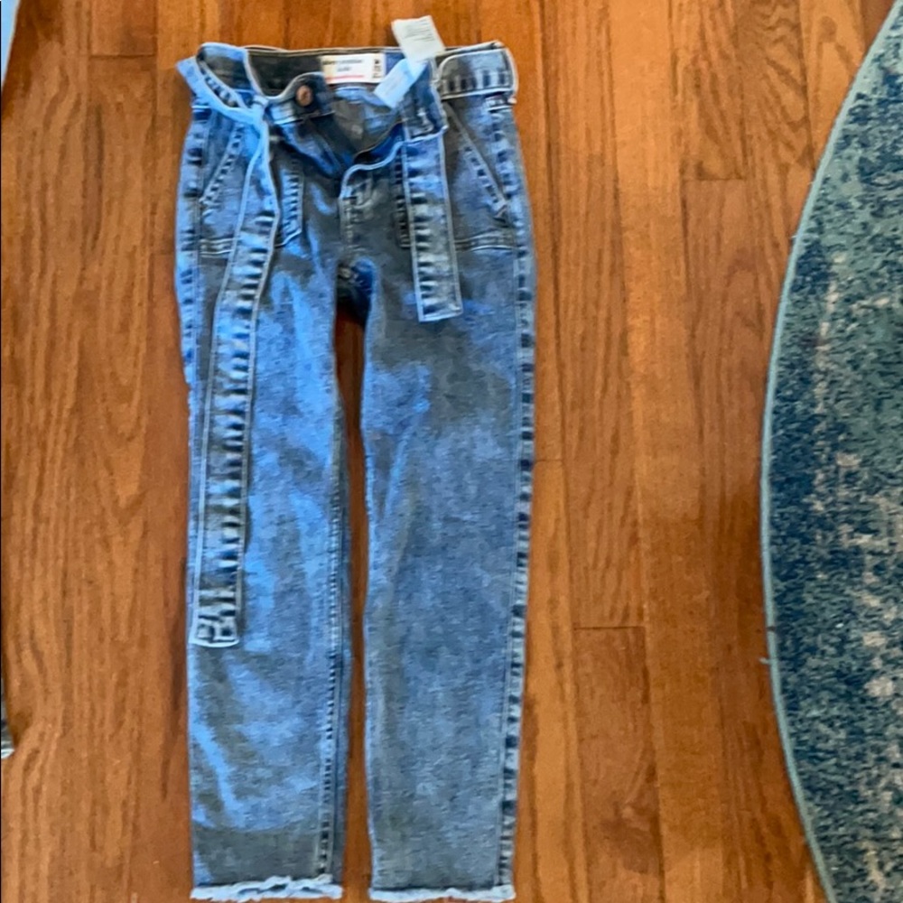 Abercrombie Kids high rise ankle skinny